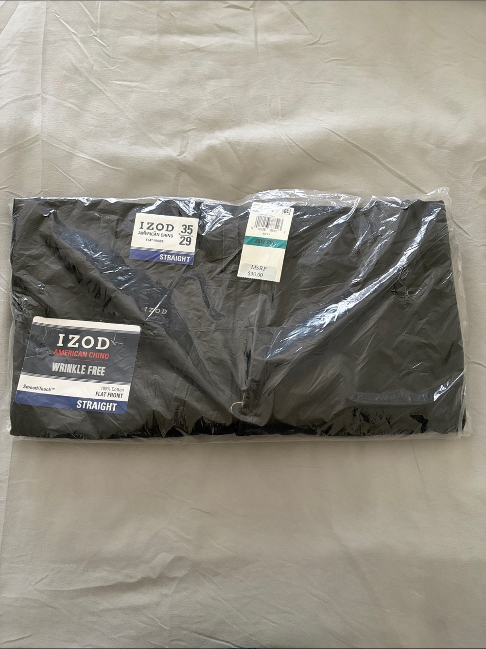 IZOD Men's American Chino Flat Front Straight Fit Pants